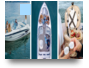 Motorboot Charter Blaue Peter
